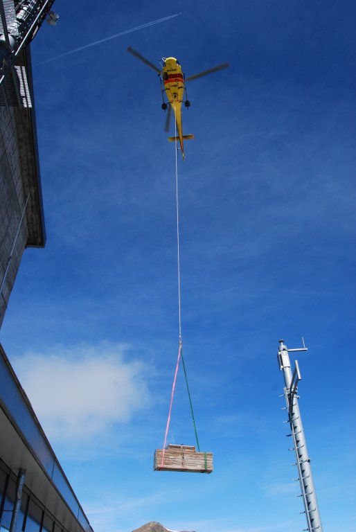 Vom Winde verweht - das waren wir nach diesem Helikopteranflug.