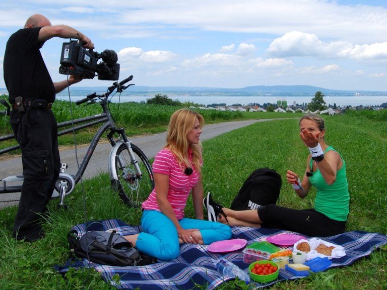 Jacqueline hat als Fitness-Botschafterin das Picknick passend zum Veloausflug zusammengestellt.