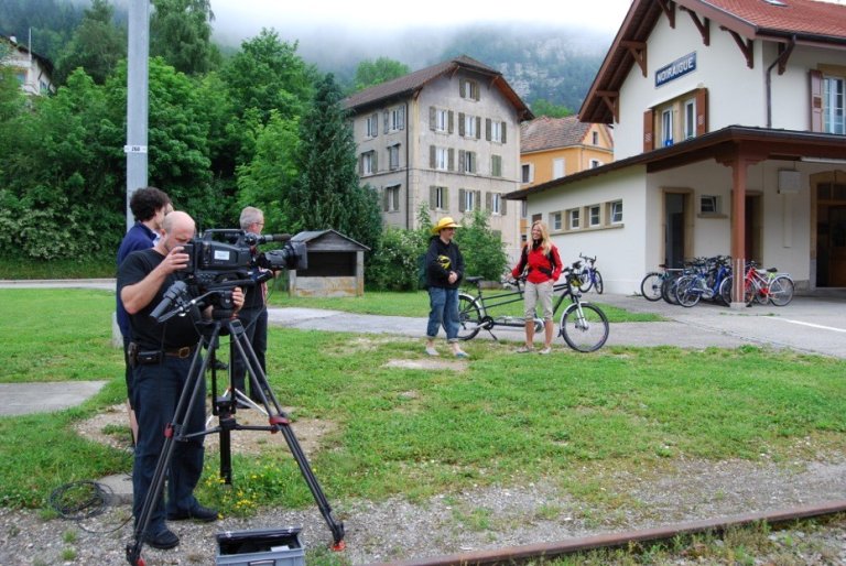 Als Gast für die Fahrt zur Creux du Van ist Alain Auderset mit dabei.