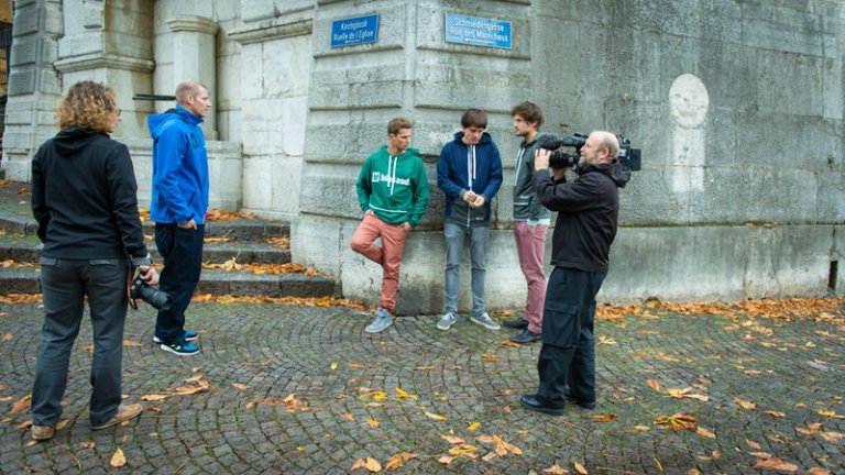 Outdoor-Shooting in der Altstadt von Biel.