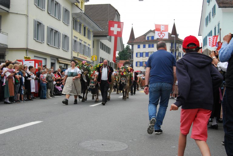 Der Festumzug bildet den Abschluss des drei Tage dauernden Zentralschweizer Jodlerfestes in Schüpfheim.