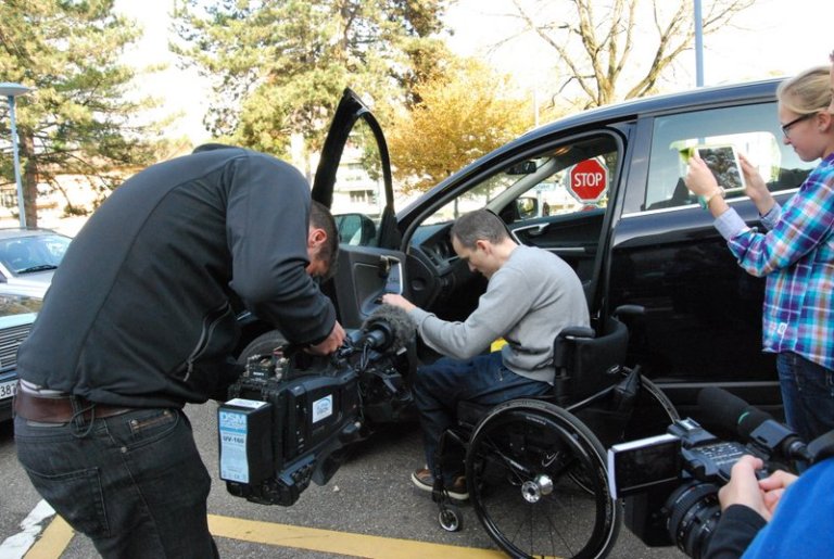 Sein Auto wurde umgebaut, so bleibt Ronny Keller mobil. 