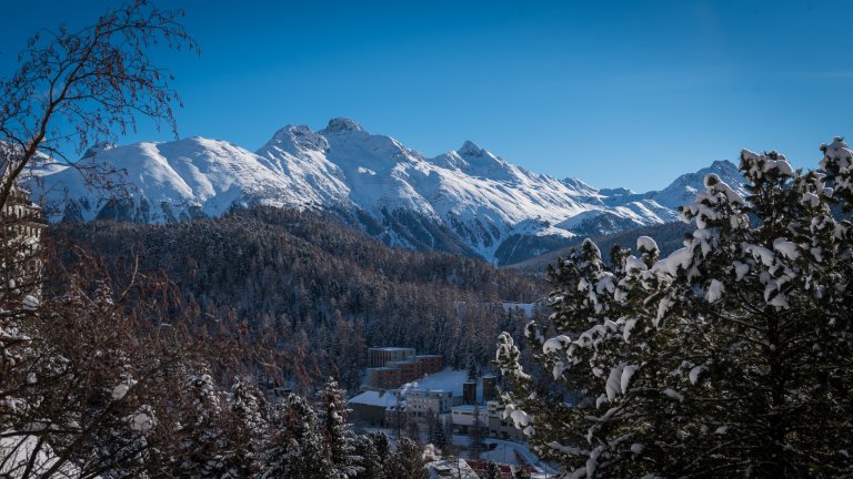 Blick Richtung Pontresina ...