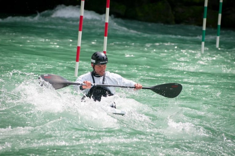 Mike Kurt in voller Trainingsfahrt...