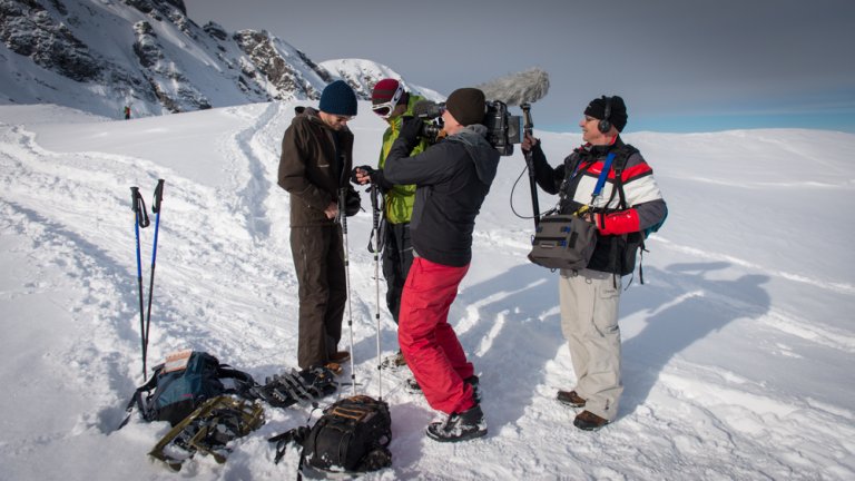 Die Filmcrew im Einsatz