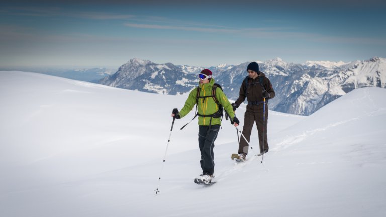 Bei einer Schneeschuhtour im Februar 2008 sind die beiden Freunde in Lebensgefahr geraten.