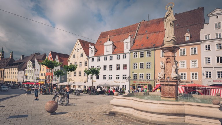 Die malerische Altstadt von Landsberg am Lech.