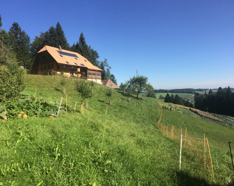 Egggraben im Emmental. Der Drehtag fand glücklicherweise bei gutem Wetter statt.