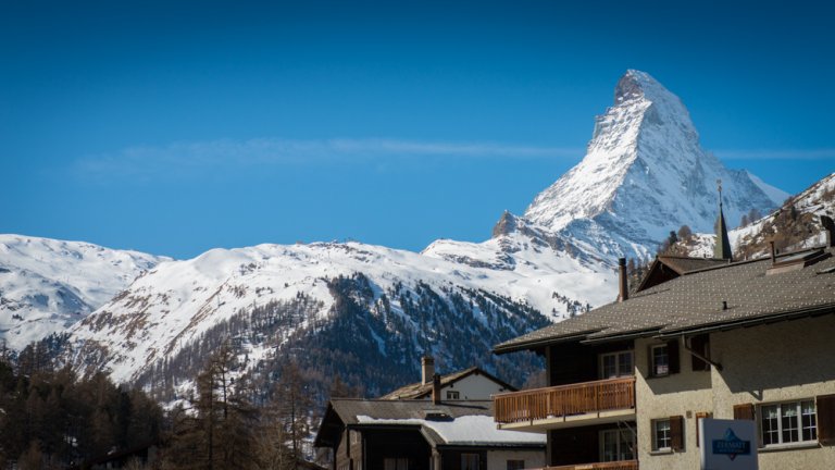 Das Matterhorn aus bekannter Perspektive.